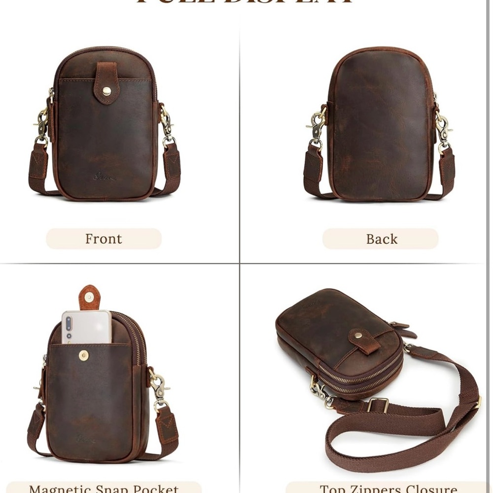 Tote Leather Bag and Crossbody Bag - Picture 15 of 16
